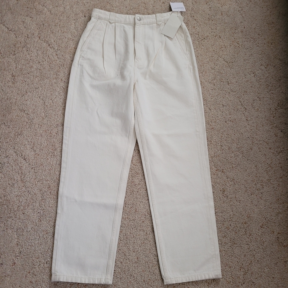 NWT & Other Stories Cream Pleated Pants